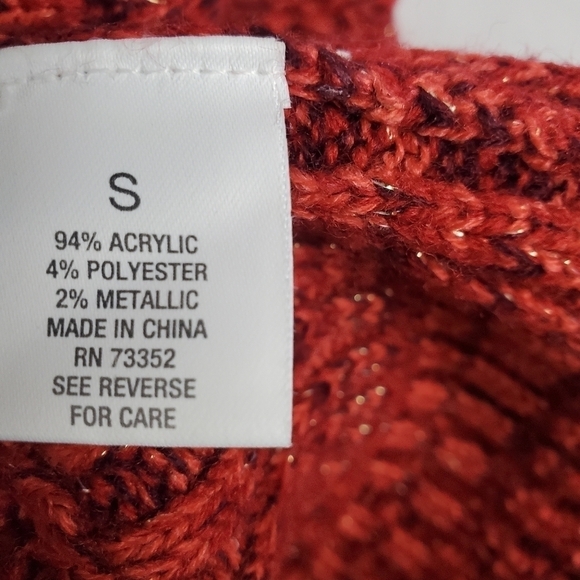 Roz & Ali Scoop Neck Women's 3/4 Sleeve Pullover Sweater w/ Zip Back Size Small - Picture 7 of 7